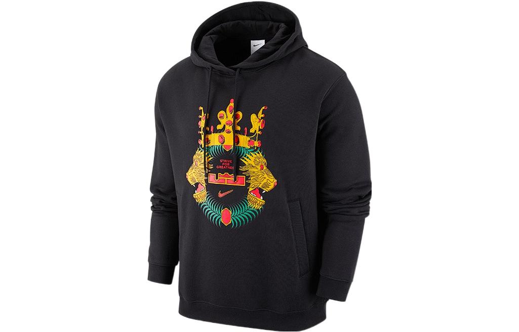 Nike Men s Retro Basketball Training Fleece Lined Hooded Black DA6712-010 L