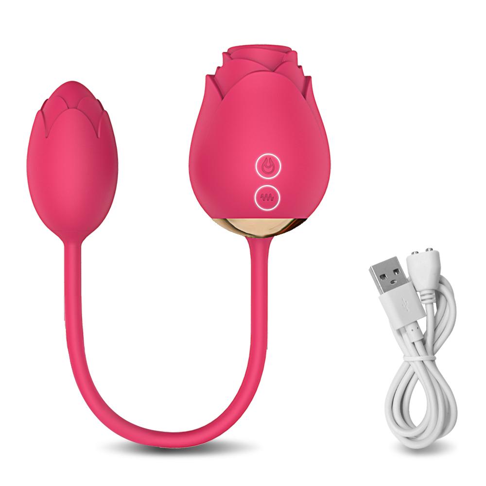 POMFW Rose Clit Sucker Vibrators Female Clitoris Stimulator Vacuum Sucking Love Vibrating Egg Sex Toy for Women