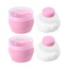 FRCOLOR Baby Powder Puffs, Set of 2, Powder Case Container, Talcum Powder, Empty, Pink, Baby Powder, Plush Puff, Kids Powder Puff, For Babies and Chil