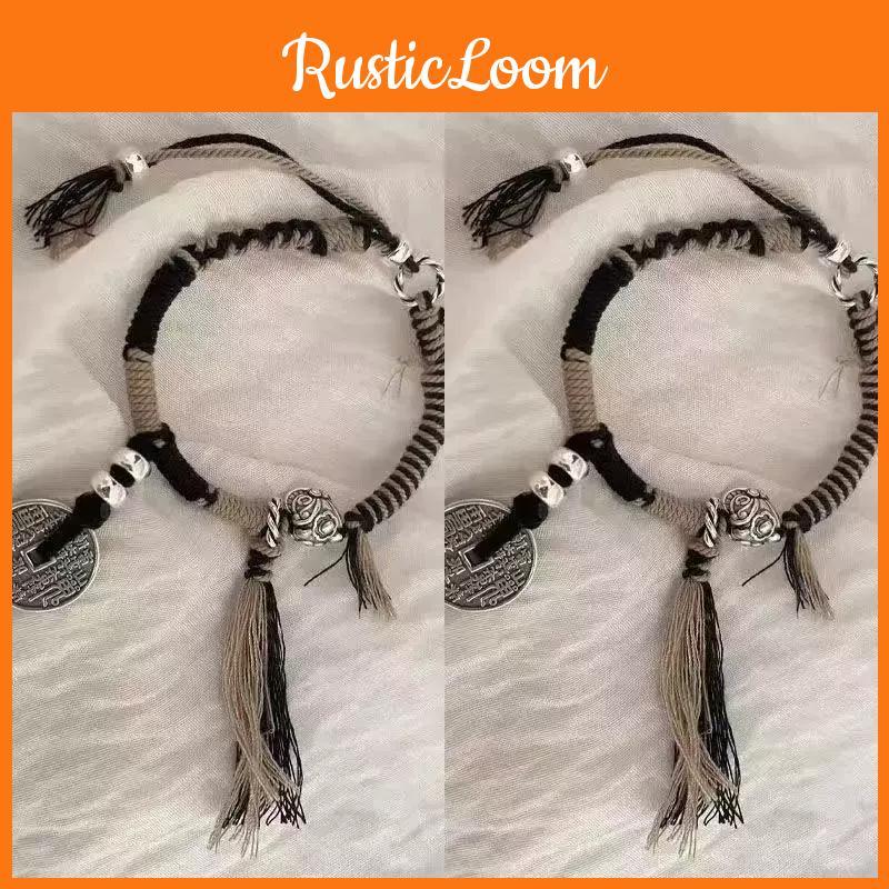 Chinese Southern Lion Coin Knit Bracelets Decorations Jewelry Gifts Fashion