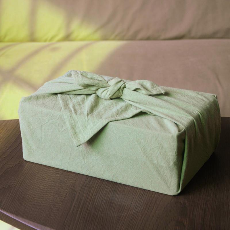 

Japanese Cotton Furoshiki Wrapping Cloth 68X72Cm Solid Color for Bento Festival Tea Snack Gift Box Packaging 68x72cm