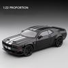 1/22 Dodge Challenger SRT Hellcat Alloy Musle Car Model Diecasts Metal Sports Car Vehicles Model Sound Light Childrens Toy Gift