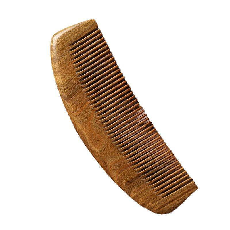 Green Sandalwood Comb - Natural Wood Hairdressing Massage Comb for Long Hair