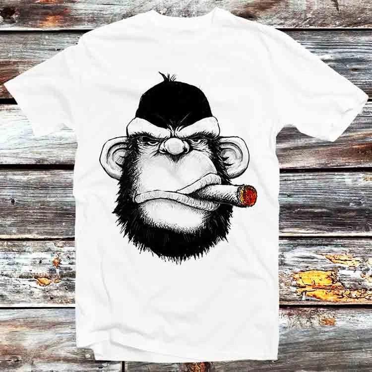 Gorilla Smoking Monkey Parody Snoop Face Beard Hipster T Shirt B780 XL