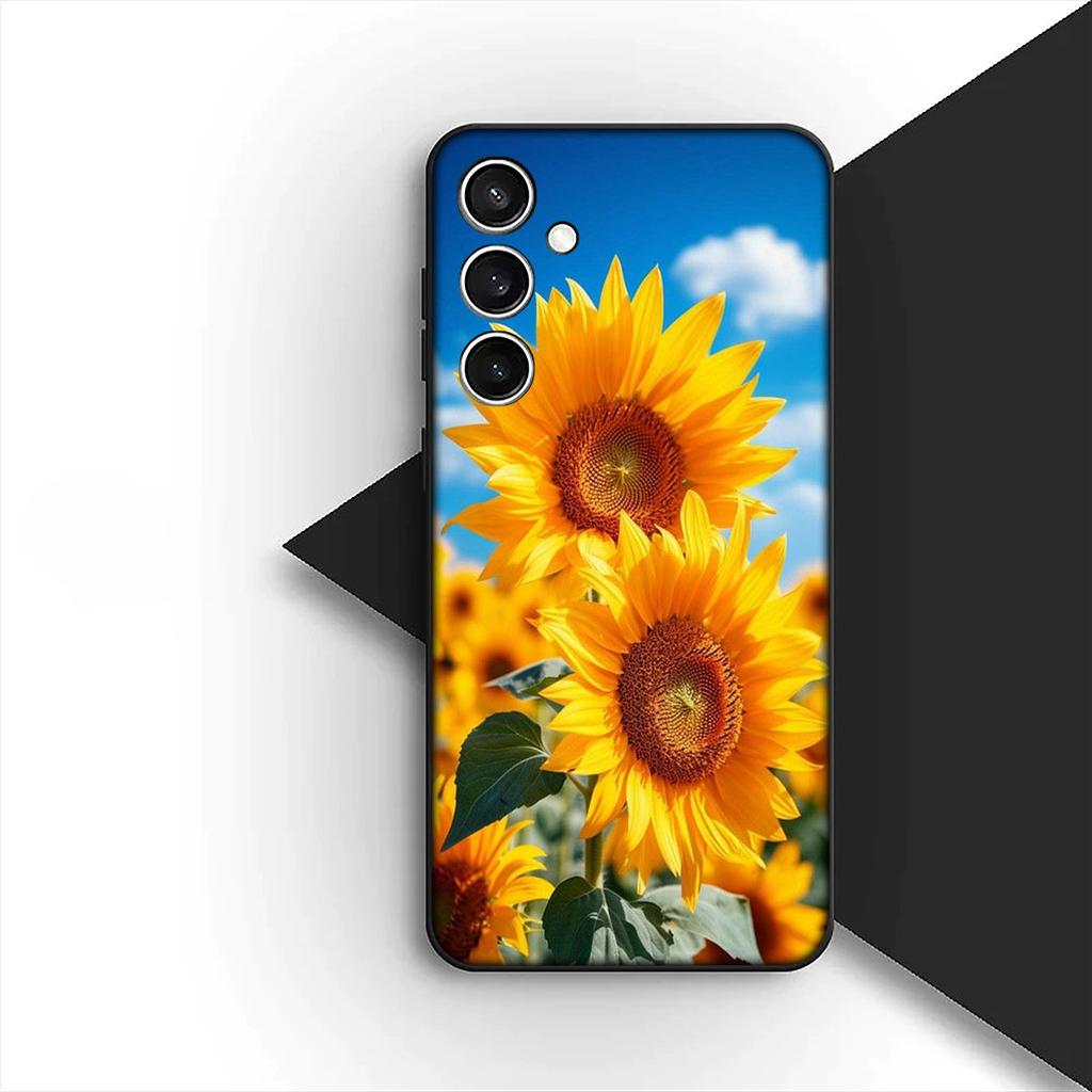 Protective Cover for Xiaomi Redmi Note 12 11 10 A3 Pro 10A 10C 12C Note12 5G 4G Casing Phone Case Yellow Sunflower Flower