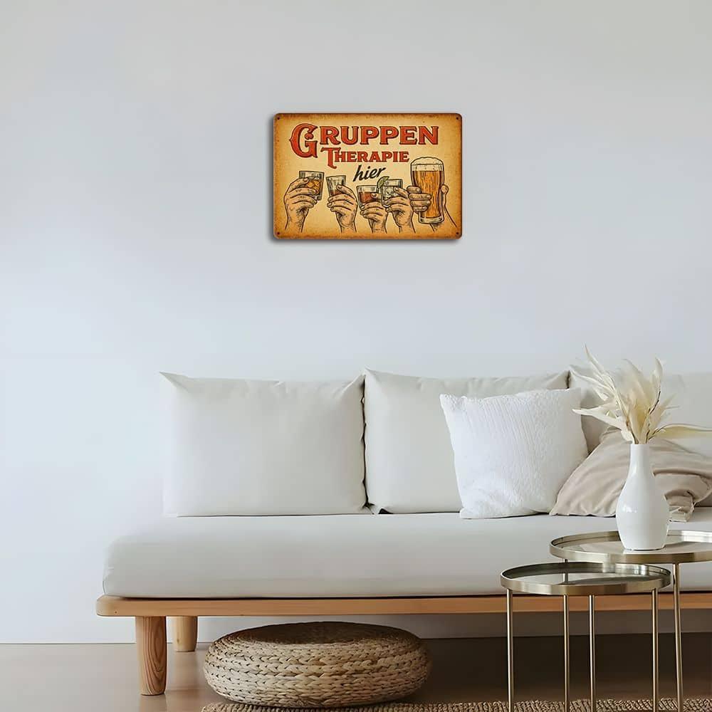 German Regulars' Table Sign - 20.32x30.48cm Authentic Bar Decor for Social Spaces