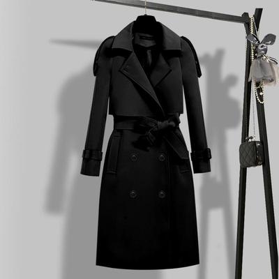 New Autumn Women's Clothing Niche Design Medium and Long Korean Style Chic Suit Trench Coat Coat