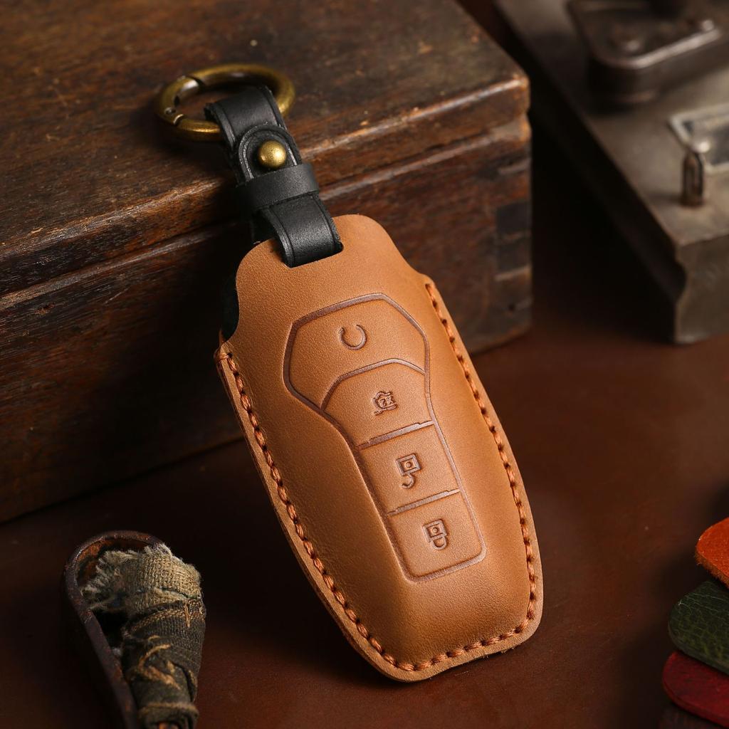 Merchant Crazy Horse Leather Key Bag Is Suitable For Byd Key Cover, Dolphin Tang Qin Han Song Protective Cover, Genuine Leather.