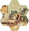 Adesivo de parede de espelho 3D hexagonal, várias cores, faça você mesmo, fundo de TV, adesivos para sala de estar, decoração de parede, quarto, banheiro, decoração de casa
