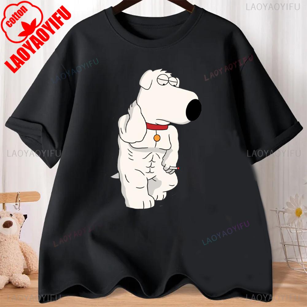 FMILY GUY Stewie Tattoo Brian Cartoon FMILY GUY Bedrucktes T-Shirt für Fitnesstraining, Joggen und Outdoor-Aktivitäten