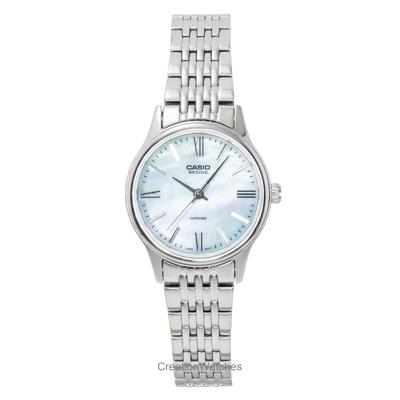 Beside Analog Stainless Steel Mother of Pearl Dial Quartz BLS-100DS-2AV Women's Watch