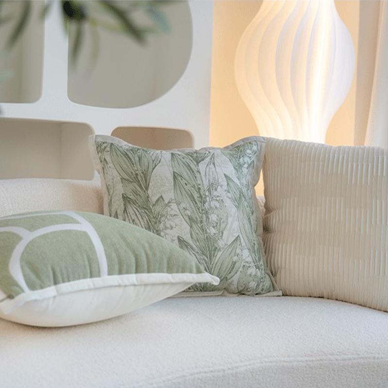 18X18in Throw Pillowcase Luxury Square Soft Cushion Cover for Couch Sofa Living Room Bed Farmhouse Decor
