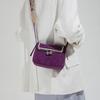 Metal clip button small square bag light luxury texture shoulder bag