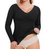 Women Seamless Long Sleeve Shaping Compression Tummy Control Slimming Base Top