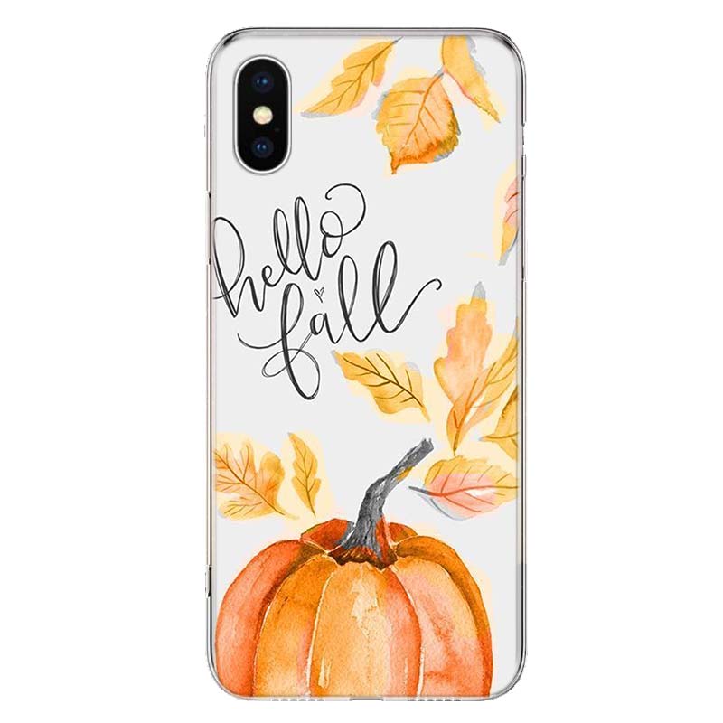 Pumpkin Happy Fall Autumn Cover Phone Case For Apple iPhone 11 12 13 Pro XR X XS Max 7 8 6 6S Plus + Mini 5S SE Print Shell