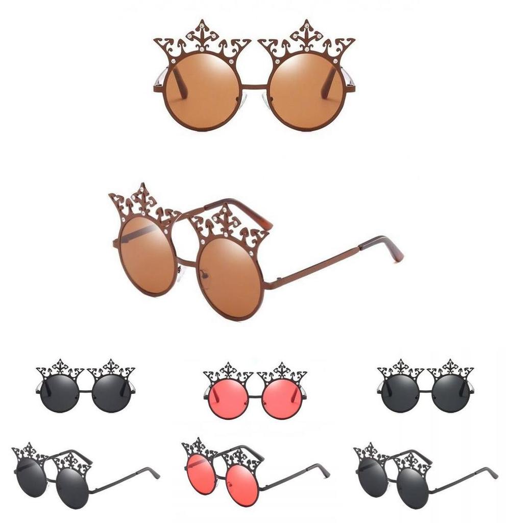 Round Retro Vintage Oversized Women Designer Sunglasses With Uv400 Mirror Lens