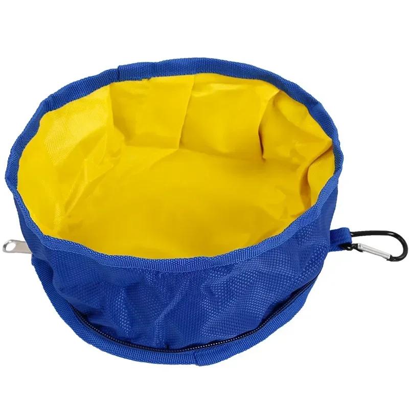 1Pcs 1100ML Large Capacity Dog Drinking Water Container Foldable Dog Water Bowl Food Storage Bag Outdoor Hiking Folding Pet Bowl