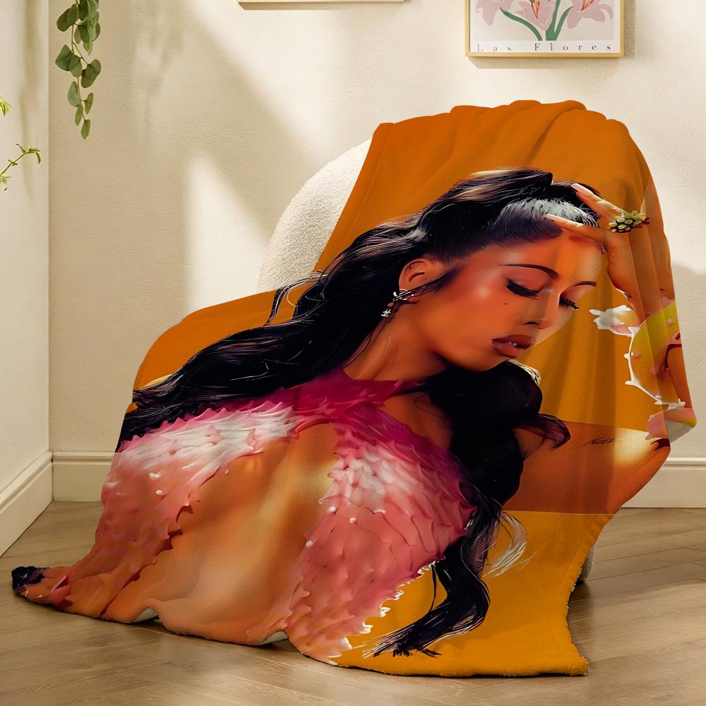 Kali Uchis Singer Throw 240g Flannel Blanket, Suitable for Sofas, Beds, Offices, Exquisite Gift Blankets