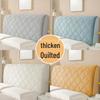 Plush Upholstered Bed Head Cover - Soft, Thick, Universal, Anti-Collision & Dustproof Full Backrest Protection