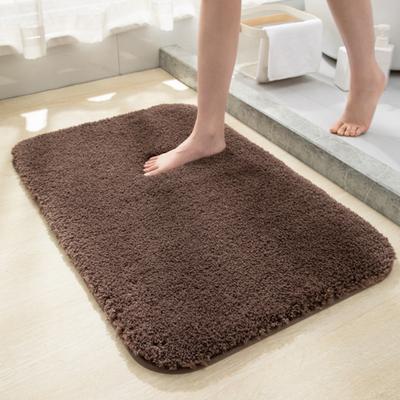 Banyo Yer Paspası Emici Peluş Yer Halısı Düz Renk Makinede Yıkanabilir Kaymaz