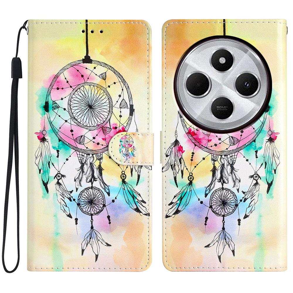 For Xiaomi Redmi A4 5G Wallet Case PU Leather Pattern Printing Stand Phone Cover with Strap