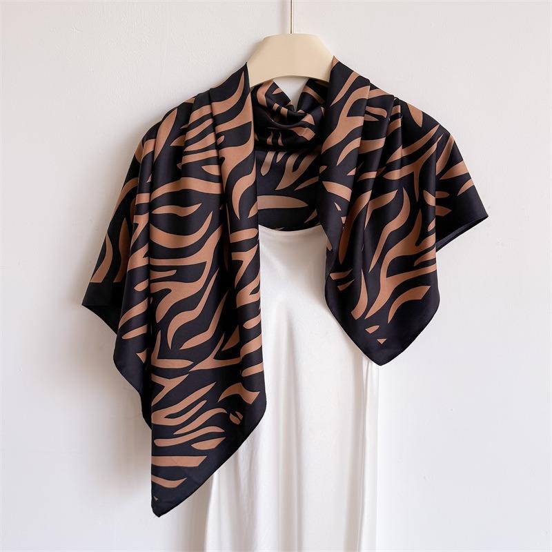 Vintage Twill Printed Square Scarf For Women Fashion