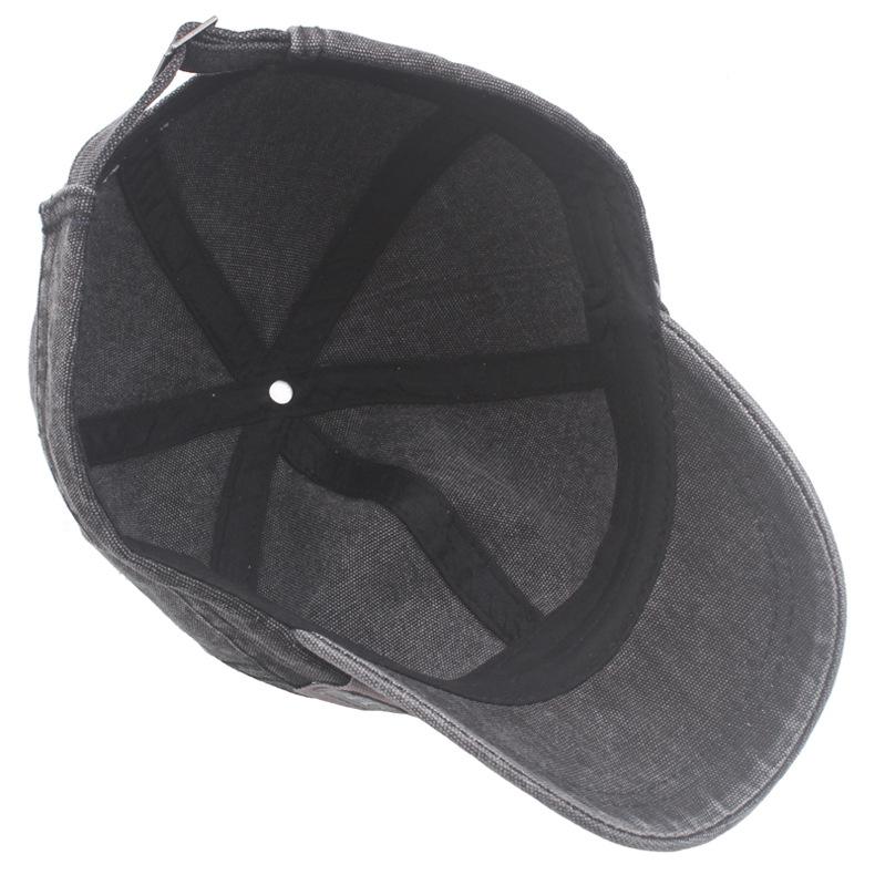 Canvas Baseball Cap Men's Short-Brimmed Cap Spring Summer Outdoor Sunscreen Sun Hat