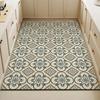 Carpet for Kitchen Pvc Floor Mat Large Size Waterproof Non-slip Carpets Leather Anti-oil Foot Mats Retro Home Decoration Rug