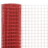 VidaXL Grillage Métal Acier Revêtement PVC 25x0,5 m Carré Rouge Clôture Jardin 143674