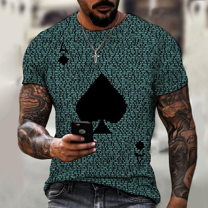 2024 Summer European and American New T-shirts Fun 3D Printed Men's and Women's Round Neck T-shirts Street Trend