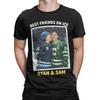 Men T-Shirt Best Friends On Ice Hockey Bros Novelty 100% Cotton Tees Short Sleeve Heated Rivalry T Shirt O Neck Clothes 6XL