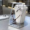 Transparent White Love Love Case For Samsung Galaxy S26 S25 S24 Ultra S23 FE S22 Plus S21 A56 A53 A34 A54 A35 A55 A16 Soft Cover