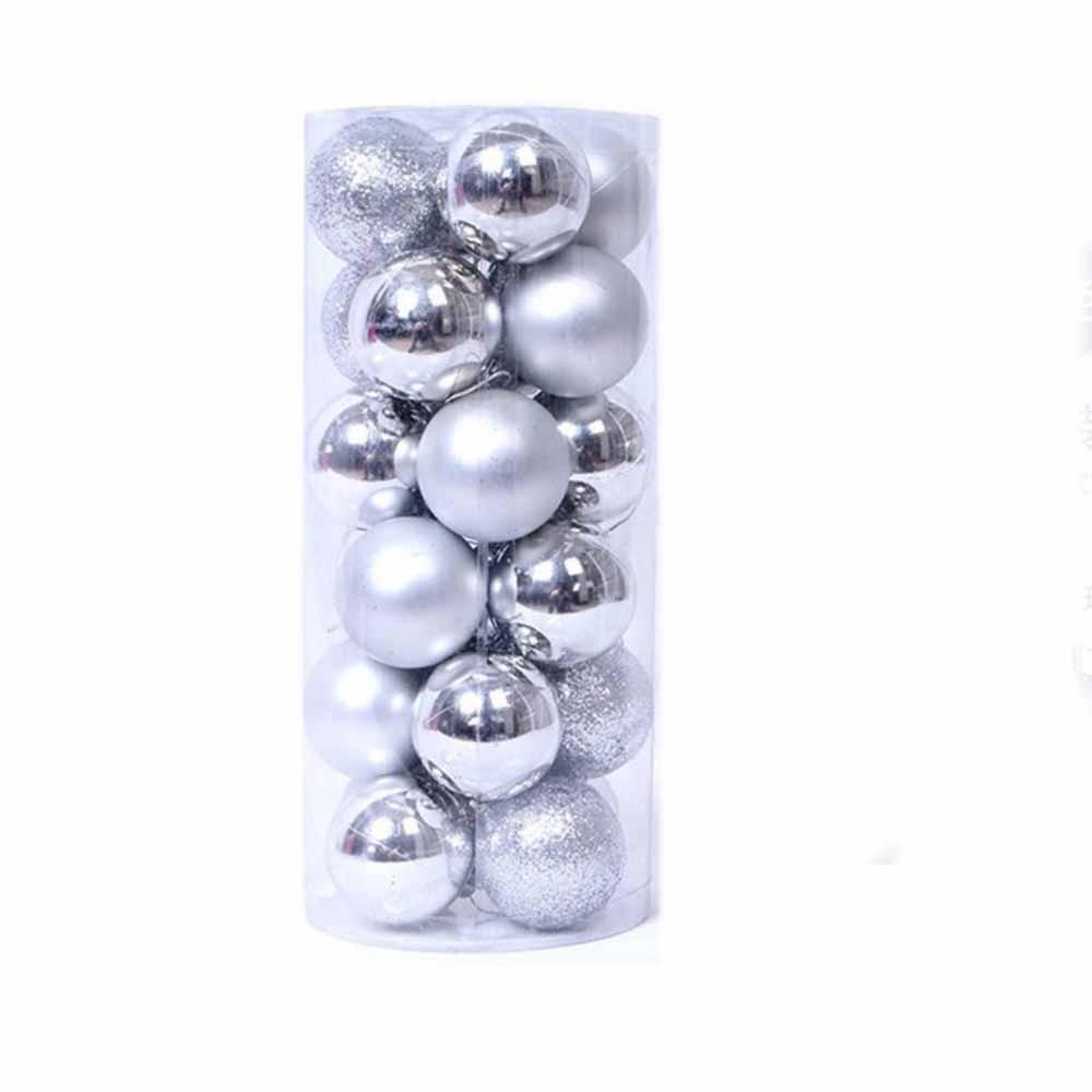 24Pcs Plastic Christmas Balls 3/5CM Xmas Tree Baubles Christmas Tree Ornaments  Xmas Tree