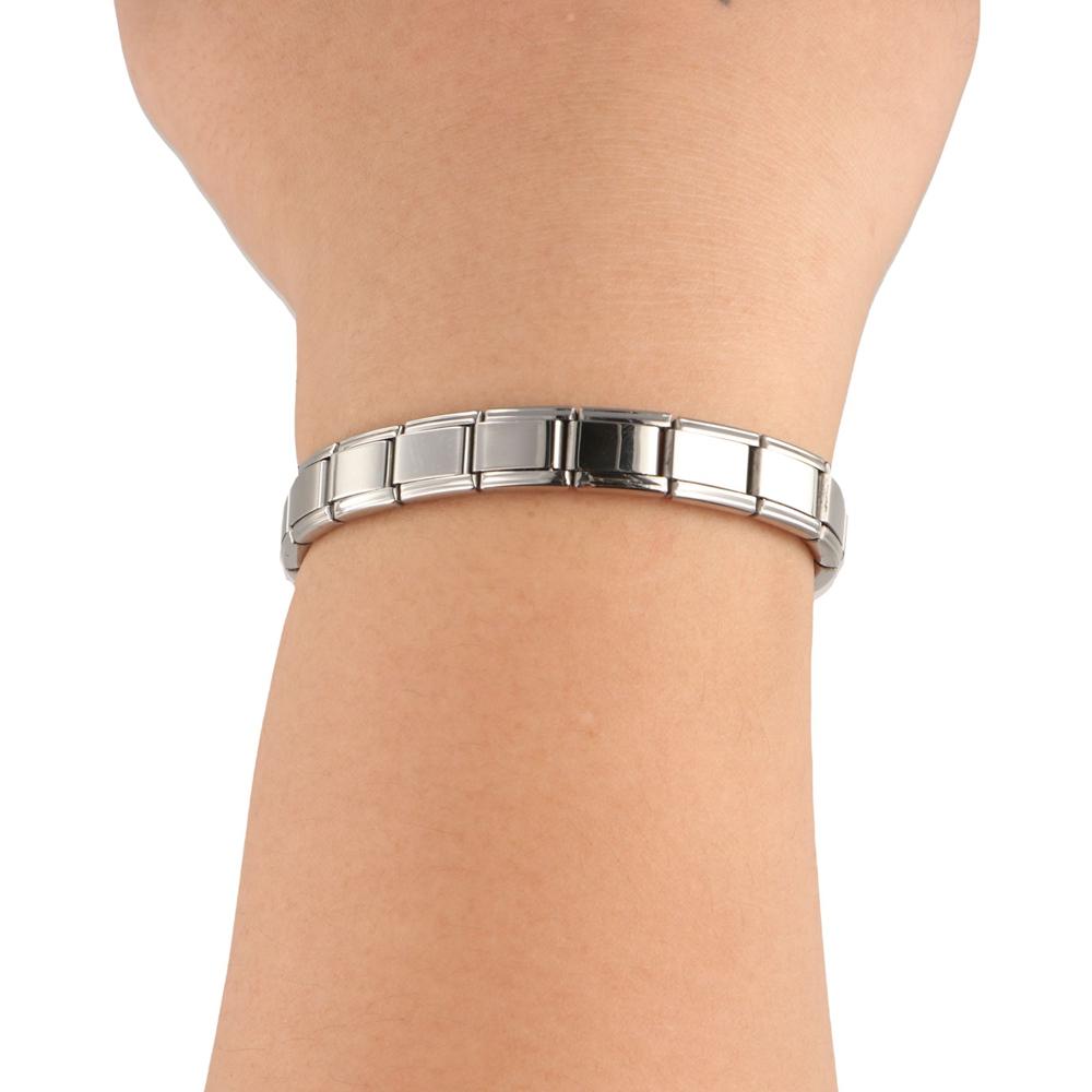 Bracelet de Charms Italien Élastique Bijoux Bracelet Simple en Acier Inoxydable Vacances