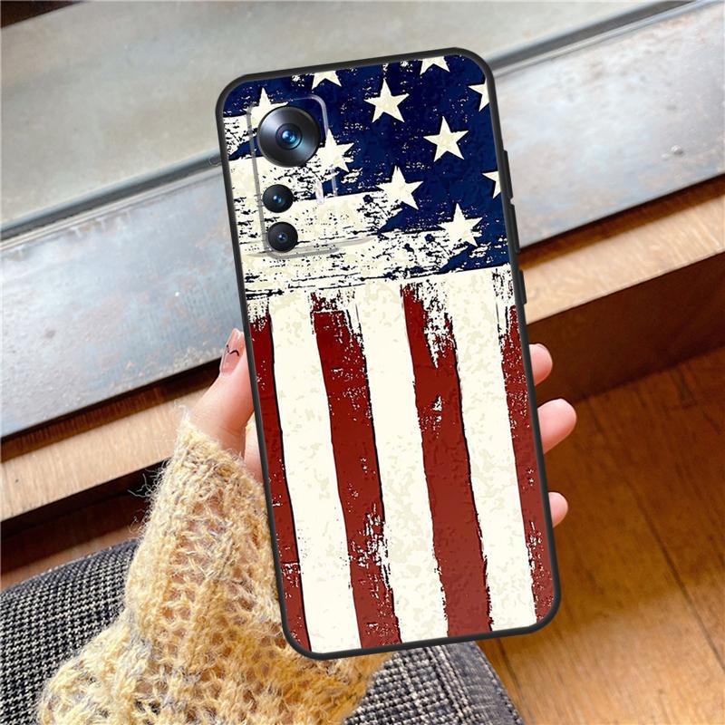 USA American Flag Cover For Xiaomi 15 Ultra 14 17 Pro Max 13T 14T 15T Pro POCO F7 F5 F6 X3 X5 X6 X7 Pro Case