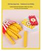 Children's Wooden Hamburger & Fries Pretend Play Set - Kitchen Game Gift for Boys & Girls