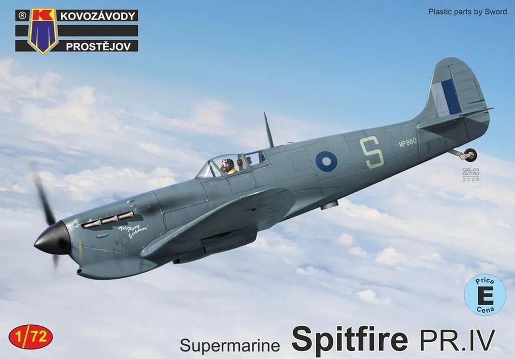 KP Model Spitfire Part 1 Plastic Model KPM0500 1/72 PR.IV (Airplane)