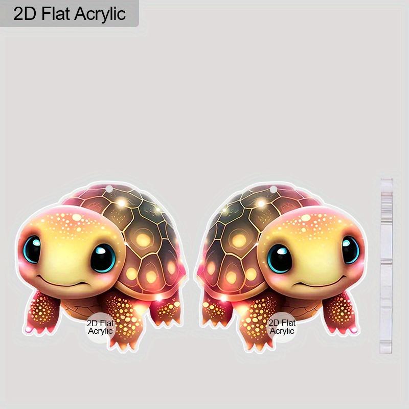 2D Flat Acrylic Cute Turtle Earrings Dangling Ocean Beach Summer Jewelry Sea Turtle Gifts for Women Mom Animal Lovers