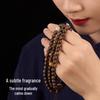 Natural Kynam Agarwood 108-Bead Multi-Strand Prayer Bracelet for Women and Men