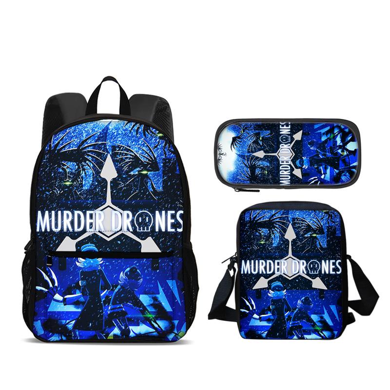 Zaino Droni Assassini Astuccio Borsa a Spalla Set da 3 Pezzi Versatile Grande Capacità Ragazzo e Ragazza Scuola Compleanno Miglior Regalo