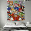 Hedgehog Sonic Boost Wall Hanging Printed Fabric Blanket Decorative Tapestries for Bedroom Living Room Home Decor