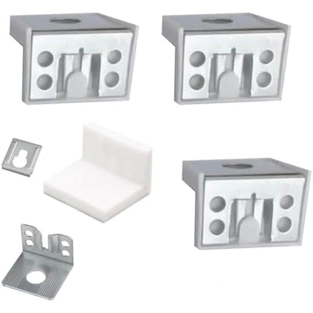

Wall Mount Hangers 4 and 8 pack for For Kitchen and home use includes brackets mounting plates and screws for shelves