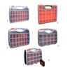 Transparent Plastic Tool Organizer Boxes Adjustable Compartments Secure Latches Ergonomic Handle for Hardware Accessories