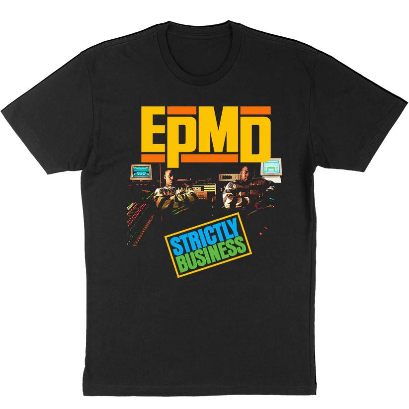 Vtg EPMD Strictly Business Album Cover Cotton Black TShirt For Men TU052 XXXXL