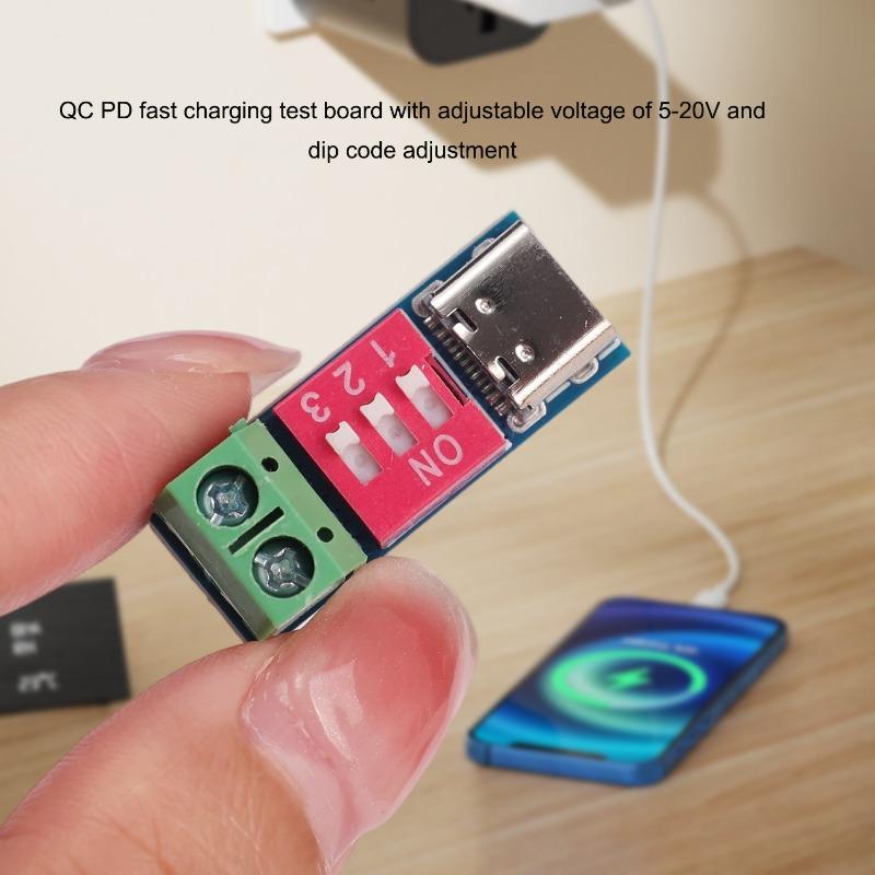 Typ-C PD QC Trigger 5V~20V Wählschalter Einstellung DC Spannungs-Stromversorgungsmodul Wählschalter Spannung Schnelllade-Täuschungsmodul