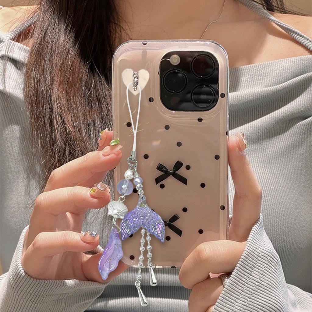 Lovely Mermaids Phone Charm Pendant Sturdy Resin Phone Strap for Easy To Use Fashionable Bag Accessory Decoration