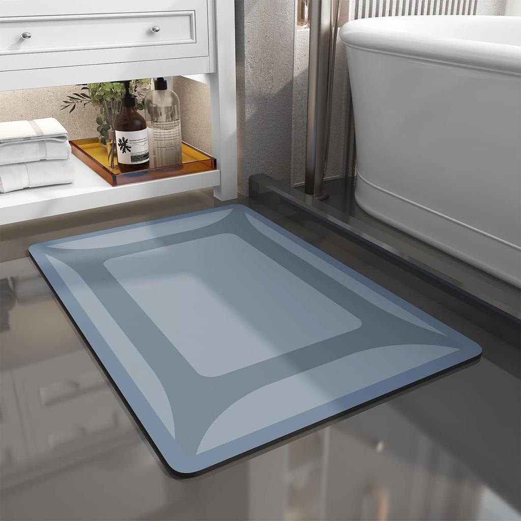 Minimalist Solid Color Floor Mat Diatom Mud Style Floor Mat Home Kitchen Floor Mat Bathroom Door Foot Mat Bathroom Floor Mat
