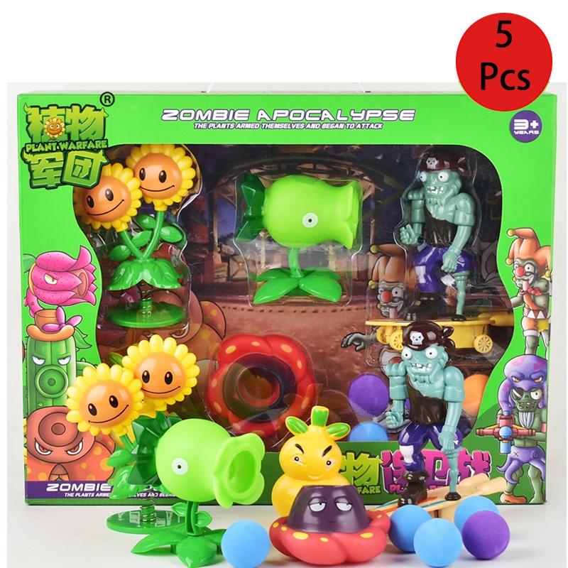Plants Vs Zombie Peashooter Action Figure Dolls Set High Quality Kids Present