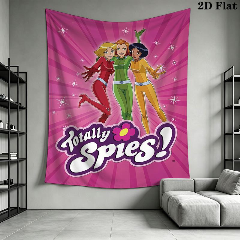 Totally Spies Pattern Home Decor Tapestry, Wall Hanging, Decorative RV Wall Cloth.SGT0917498