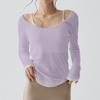 High-End Slim Fit Long Sleeve Yoga Top - Breathable Fitness Wear for Pilates